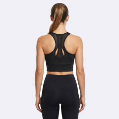 Women's Mesh-Panel Racerback Sports Crop Tank Top