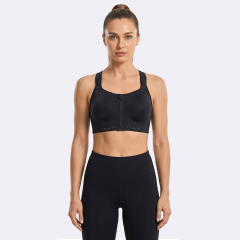 Women's Front Zip High Impact Sports Bra