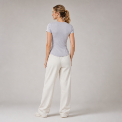 Women's Crew Neck Short Sleeve Gym Wear Sport Running Shirts