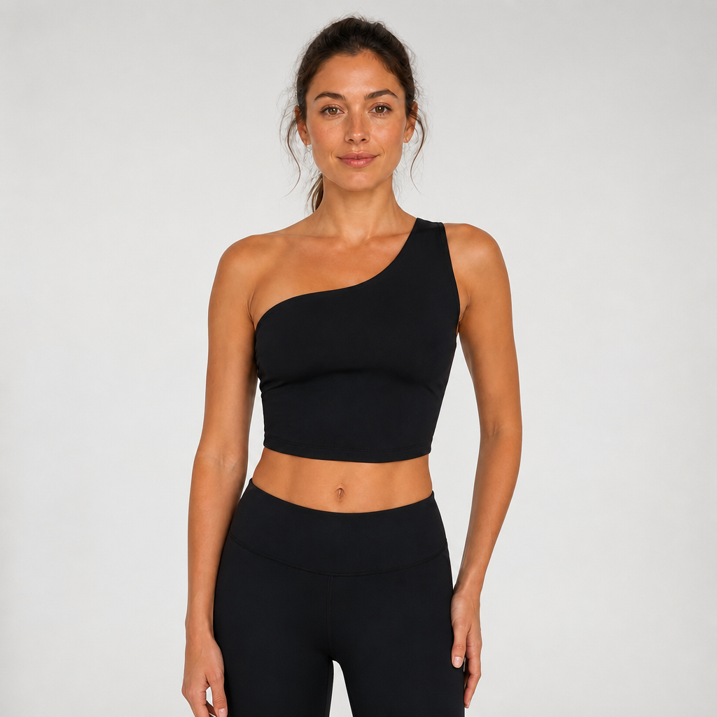 Women's One Shoulder Sports Yoga Bra