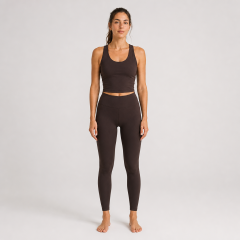Women's Crew Neck Racerback Open Back Sports Tank Tops