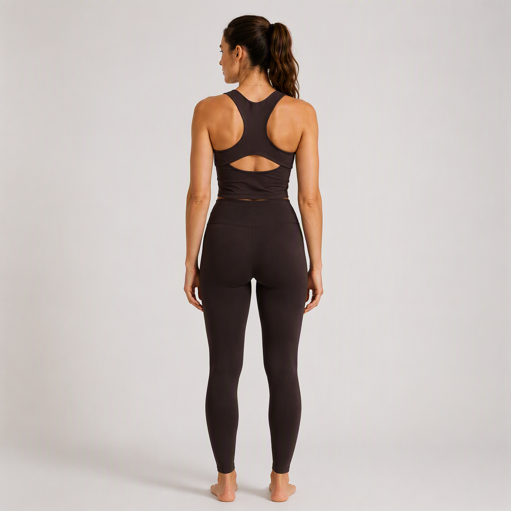 Women's Crew Neck Racerback Open Back Sports Tank Tops