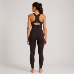 Women's Crew Neck Racerback Open Back Sports Tank Tops