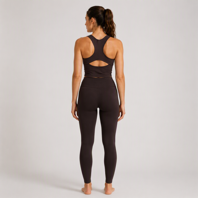 Women's Crew Neck Racerback Open Back Sports Tank Tops