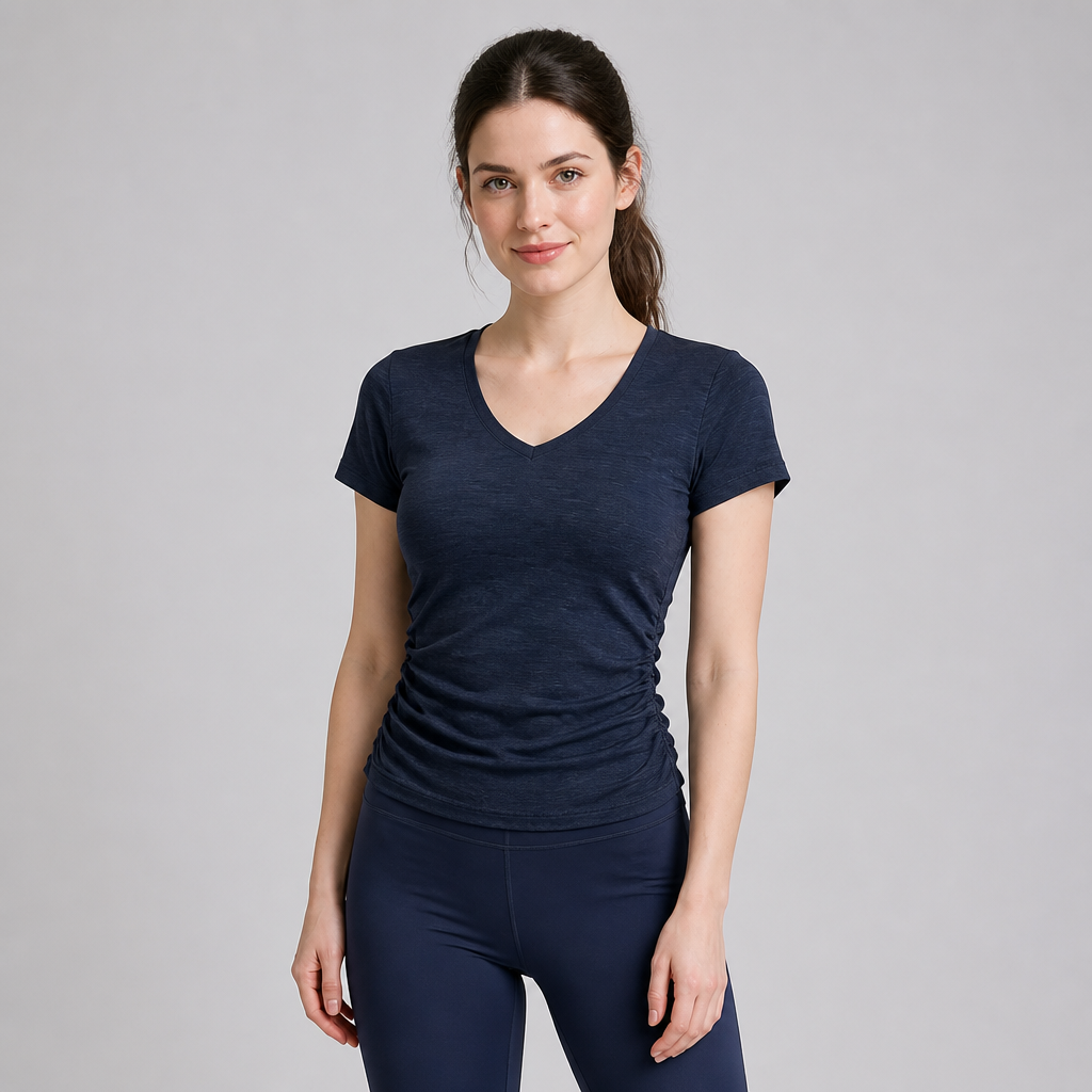 Women's Short Sleeve Sports Workout Yoga Tops