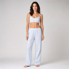 Striped Printed Women's High Waist Wide Leg Pants Casual Lounge Sets