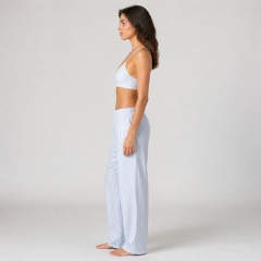 Striped Printed Women's High Waist Wide Leg Pants Casual Lounge Sets