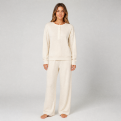 Women's Ribbed Knit Look Lounge Set