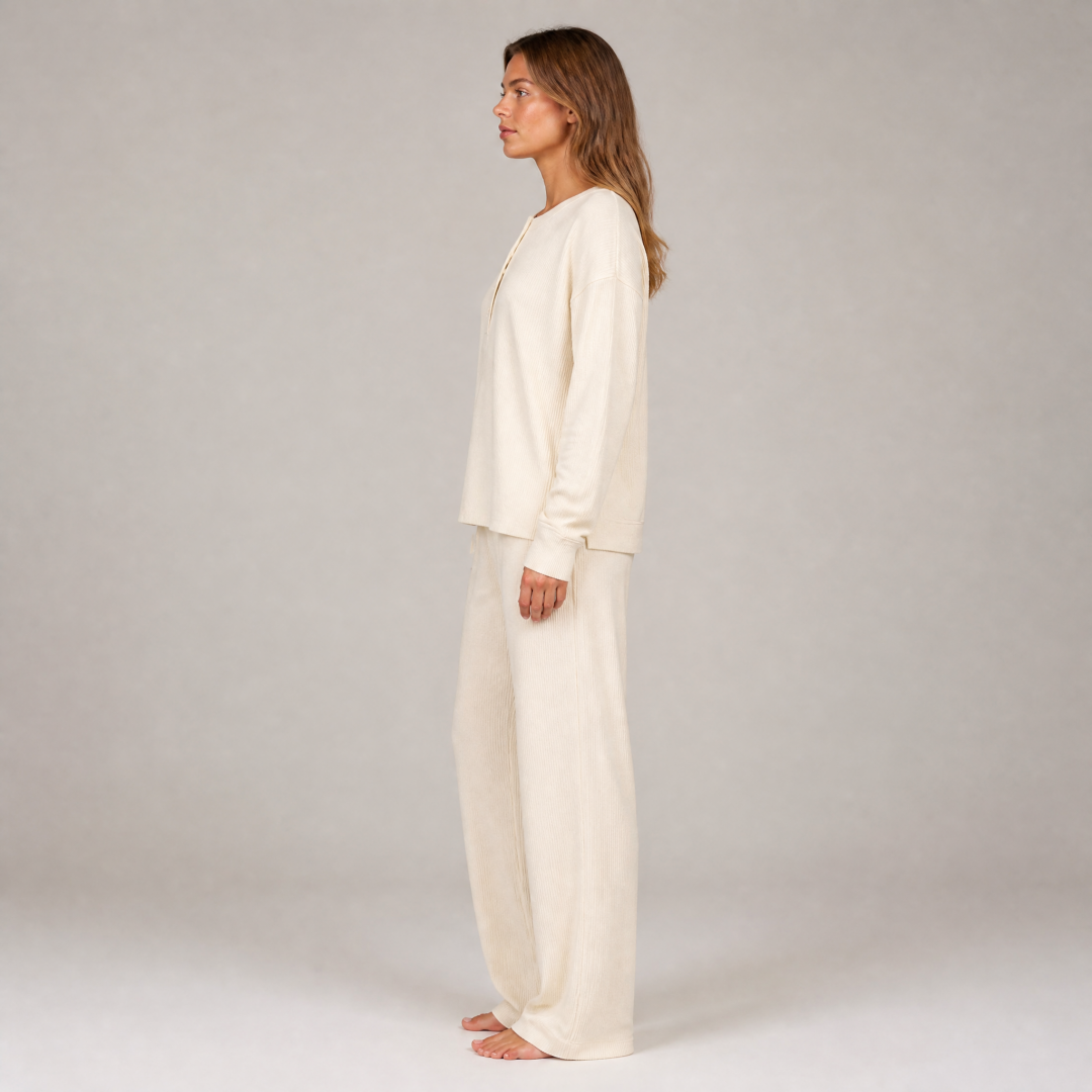 Women's Ribbed Knit Look Lounge Set