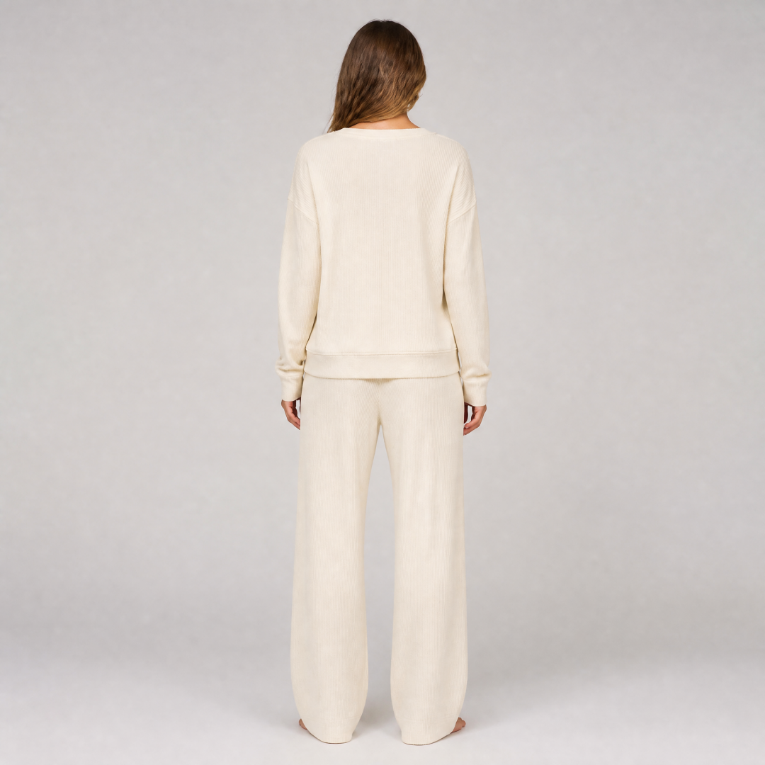 Women's Ribbed Knit Look Lounge Set