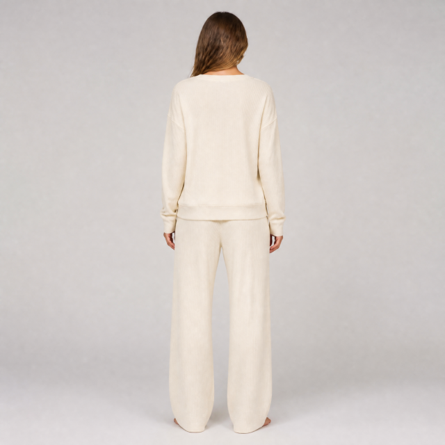 Women's Ribbed Knit Look Lounge Set