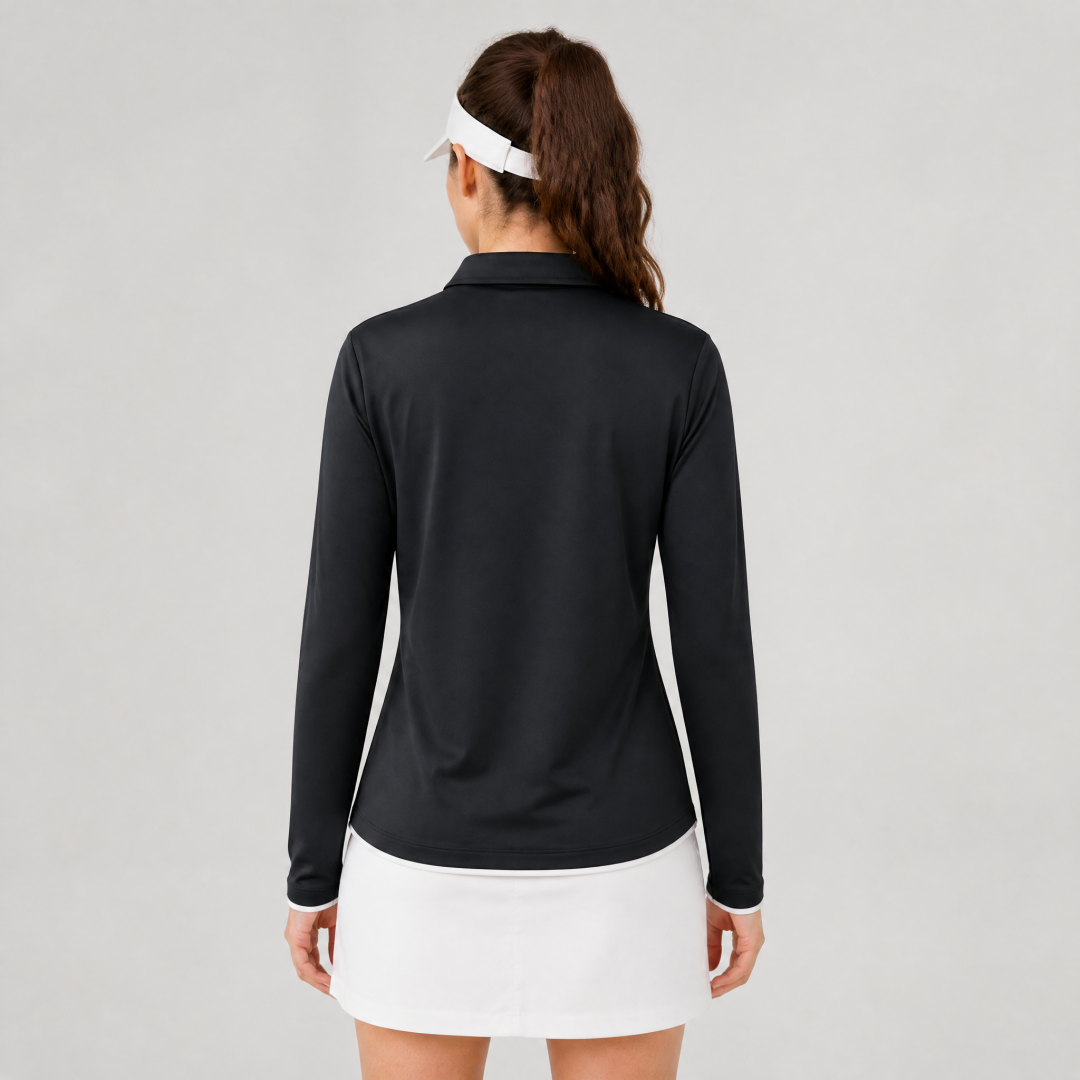 Women's Half Zipper Long Sleeve Golf Polo Shirts