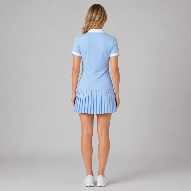Women's Bonded Half Zip Color Block Golf Polo Shirt