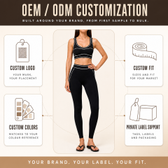 Women's Contrast Piping Sports Bra Gym Fitness Sets