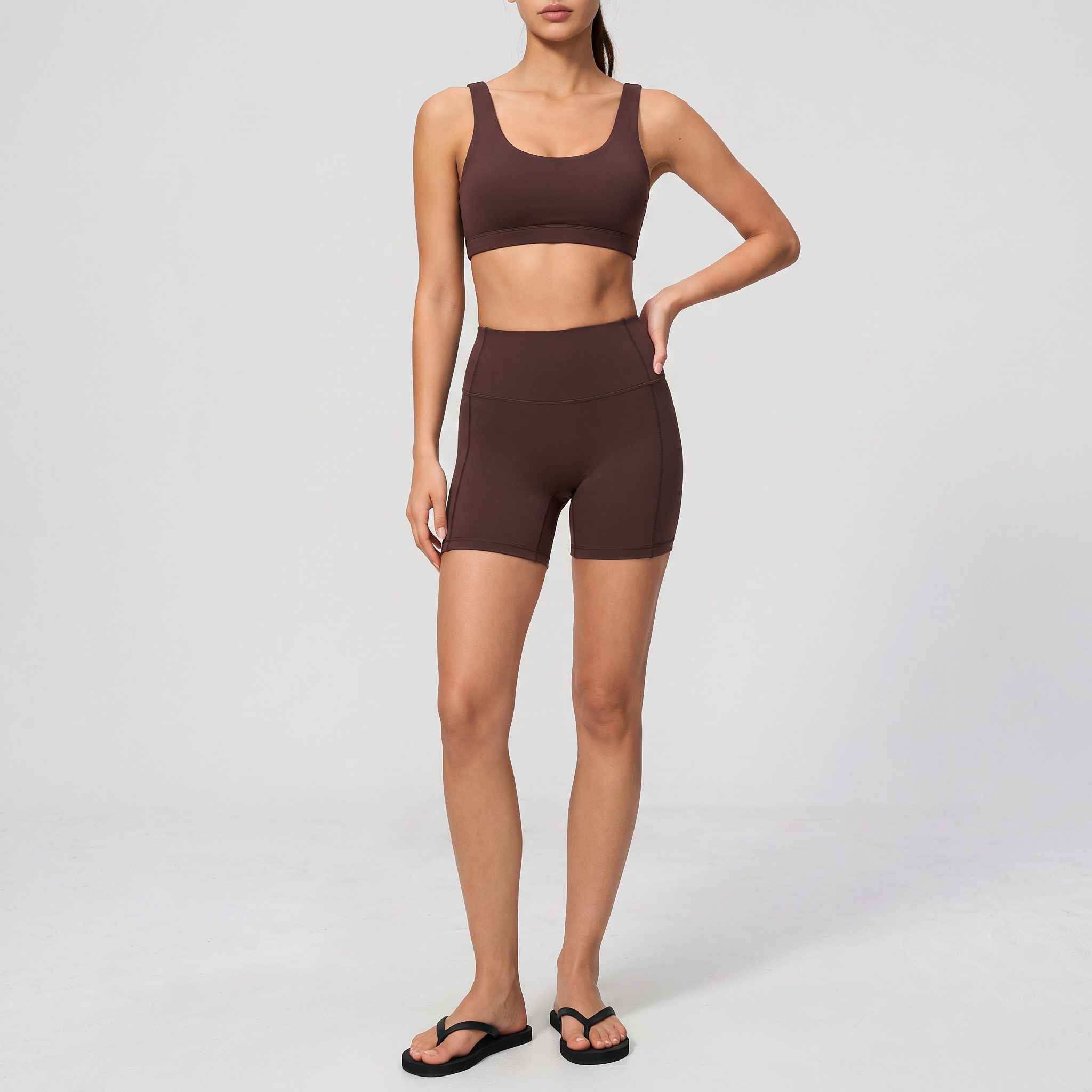 Women's 2 Piece Yoga Sorts Sets High Waist Gym Shorts Activewear Sets