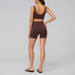 Women's 2 Piece Yoga Sorts Sets High Waist Gym Shorts Activewear Sets