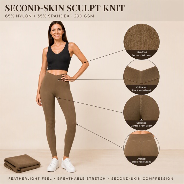Women's V-Shaped Waist Sculpt Yoga Leggings