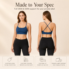 Women's Sculpted Support Spaghetti Strap Cross Back Sports Bra