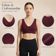 Women's Supportive Underband Plunge Sports Bra
