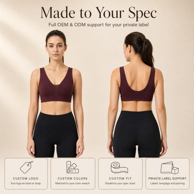 Women's Supportive Underband Plunge Sports Bra
