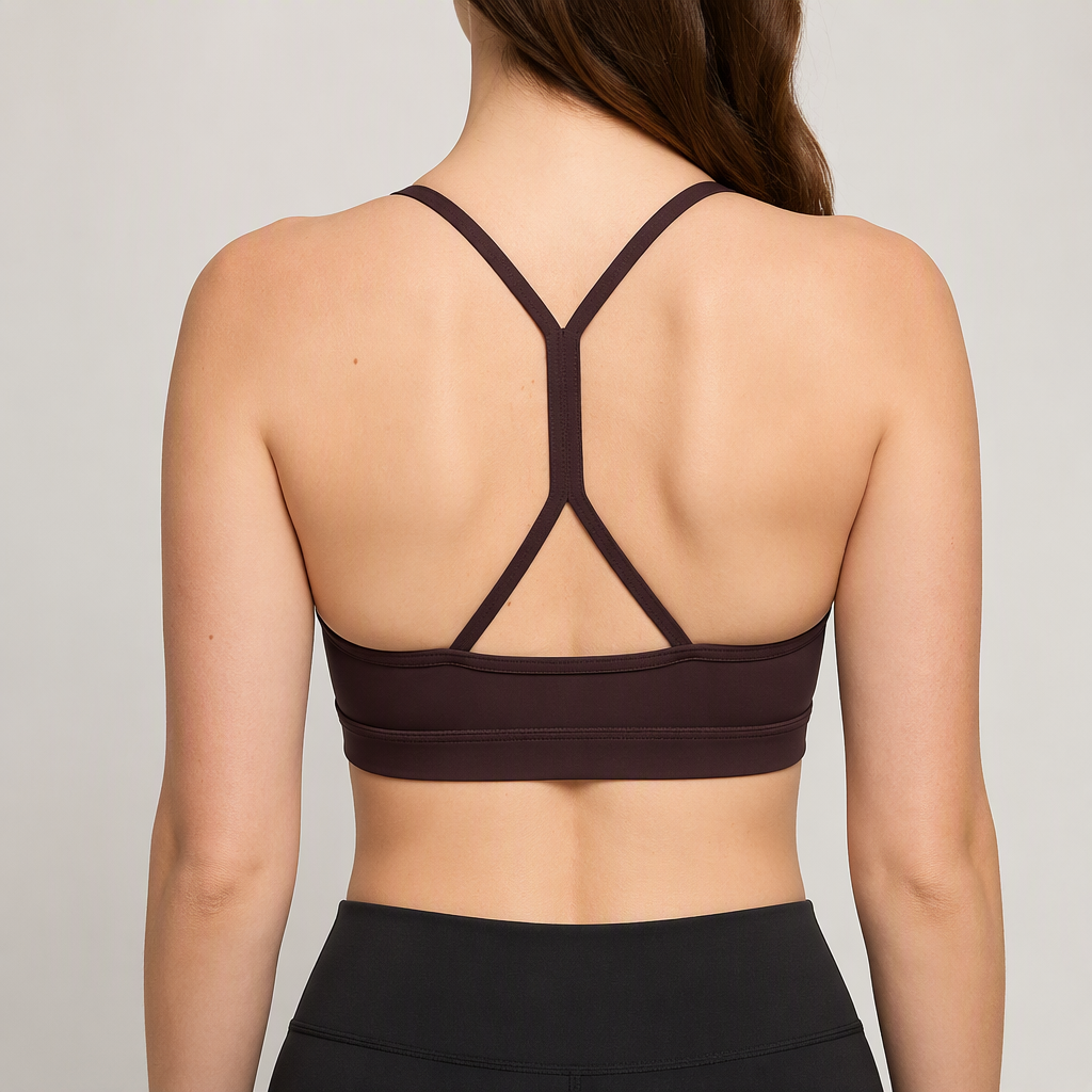 Women's Spaghetti Strap Racerback Strappy Back Yoga Sports Bra