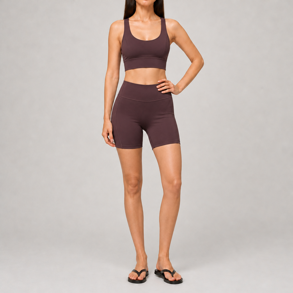 Women's Sports Bra High Waist Gym Shorts Activewear Sets