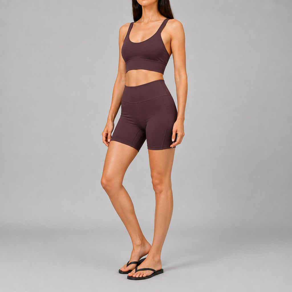 Women's Sports Bra High Waist Gym Shorts Activewear Sets