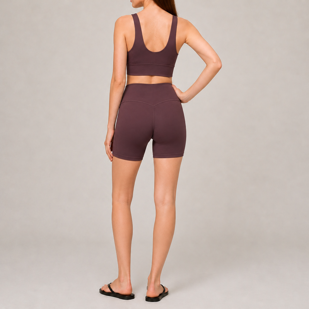 Women's Sports Bra High Waist Gym Shorts Activewear Sets