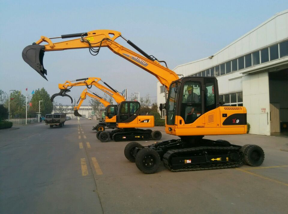 Small Wheel-Crawler Excavator X9 9ton with CE ISO