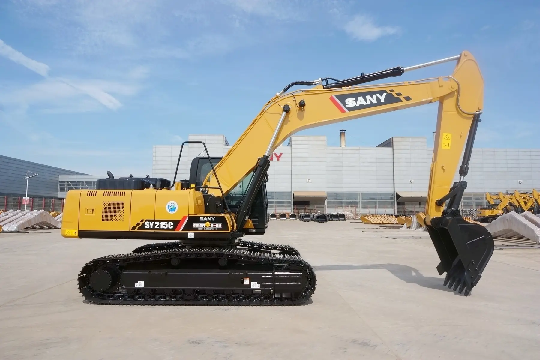 SANY SY215C 21ton Crawler Digger Machine Construction Medium Excavator
