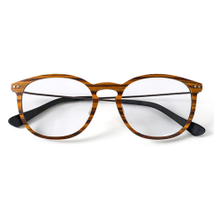 Natural Wood and Titanium Combination Eyewear