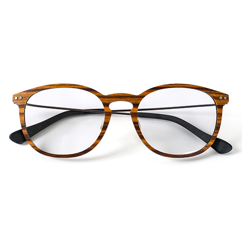 Natural Wood and Titanium Combination Eyewear