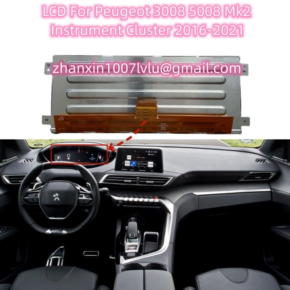 Original OEM 12.3 Inch LCD Display LLB123LT01 For Peugeot 3008 5008 MK2 2016-2023 Dashboard Instrument Cluster
