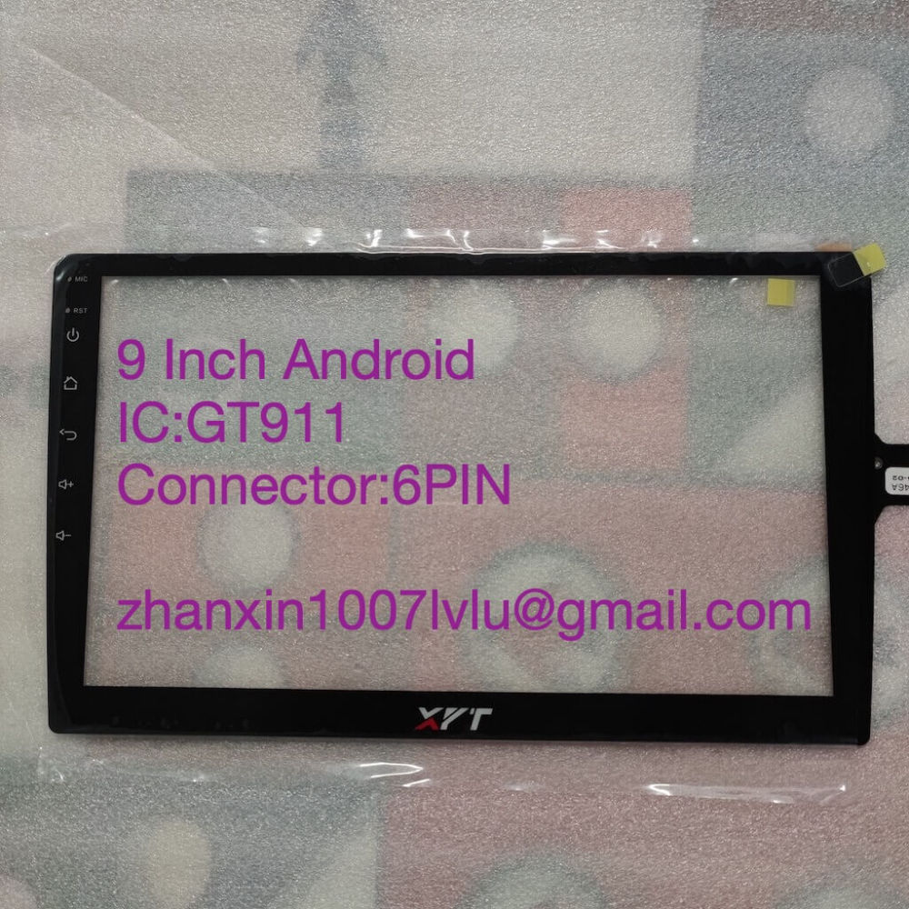 New 9 Inch 10.1 Inch 6 Pins Touch Screen Glass Digitizer For Variety Android Car Radio Navigation cc2, cc2l, com sensor GT911