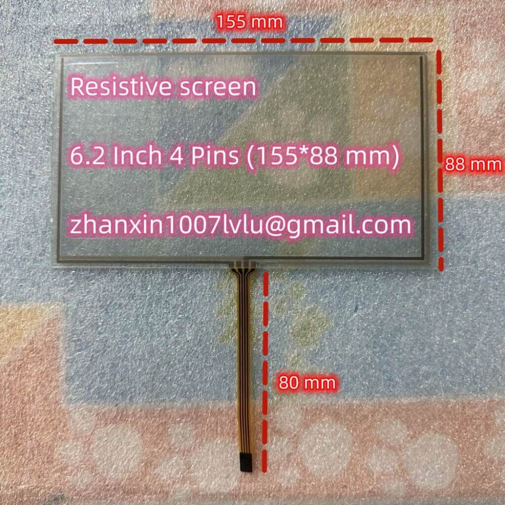New 6.2' 4 Pin Resistive Touch Screen 155mm*88mm For AVH-208BT 275BT 288BT 298BT 2250B Car CD Multimedia Player Navigation Radio