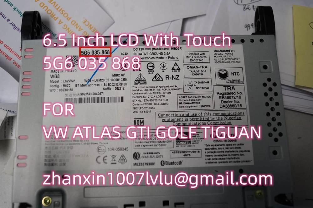 New 6.5 Inch Touch Screen LM1696A01-1D For Volkswagen Atlas Golf GTI Polo Tiguan Car Audio Multimedia Player Navigation Raido
