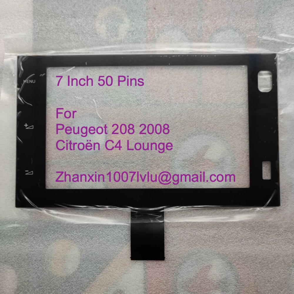 12 Pcs 7 Inch 50 Pin Touch Screen PVC Digitizer For Peugeot 208 2008 Citroën C4 Lounge Car DVD Radio Player GPS Navigation