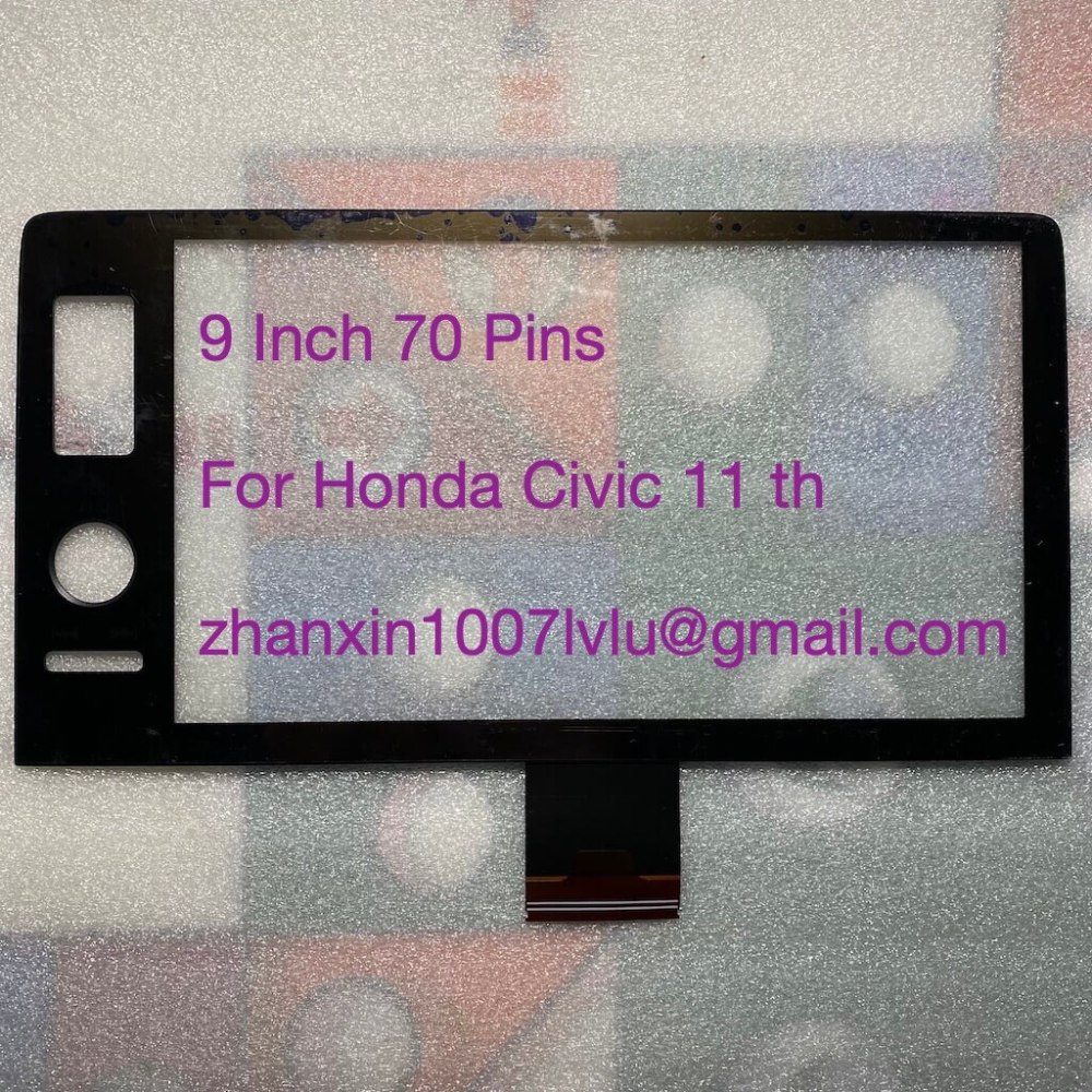 9 Inch 70 Pins Touch Screen Glass Digitizer Fit 11 TH Honda Civic 2022 Year Car DVD Radio Audio Multimedia Player GPS Navigation