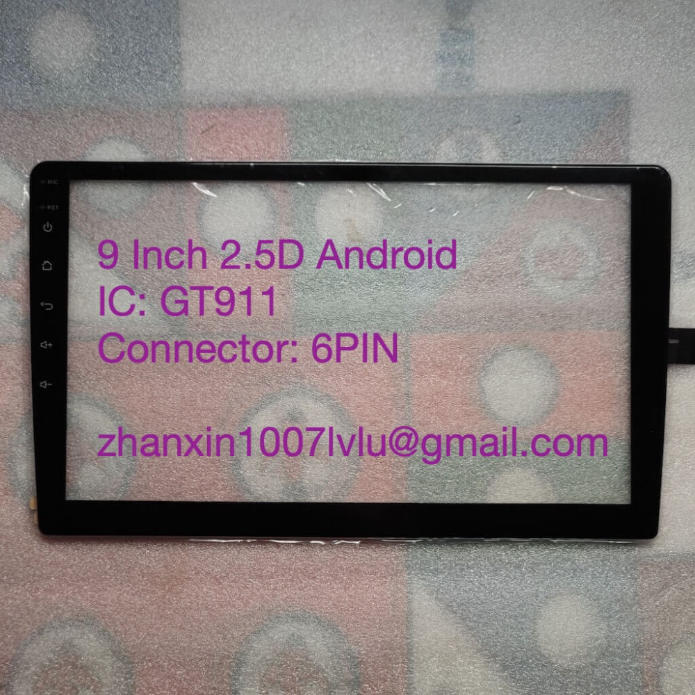 New 9 Inch 10.1 Inch 6 Pins 2.5D Touch Screen Glass Digitizer For Variety Android Car Radio Navigation cc2, cc2l, GT911