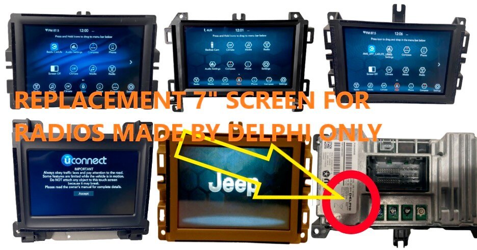 NEW OEM 7'' LCD With Touch C080EA01.0 For UAG VP2_7 RAM 300 700 1500 2500 3500 4500 Car CD Navigation Radio