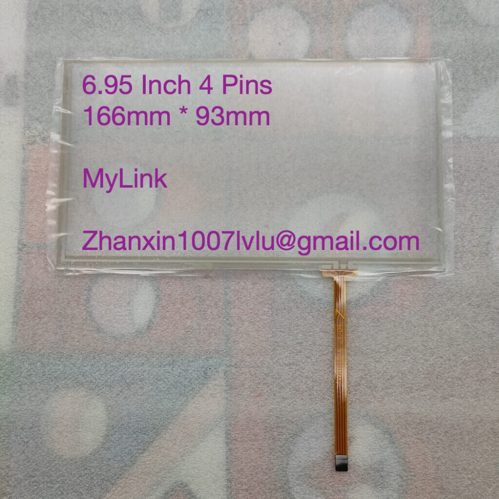 New 6.95 Inch 4 Pins Tela Resistiva Touch Screen Glass Digitizer For Chevrolet MyLink Car DVD Multimedia Player Navigation Radio