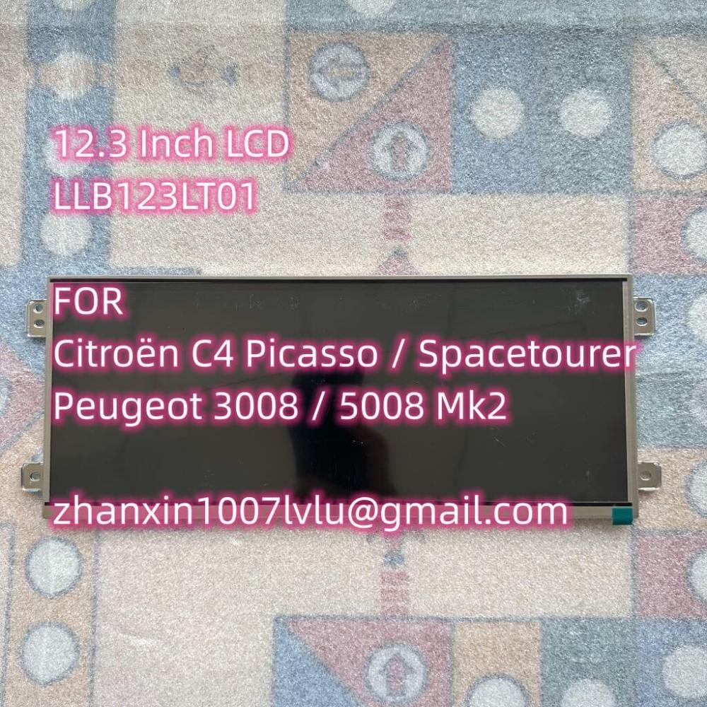 Original OEM 12.3 Inch LCD Display LLB123LT01 For Peugeot 3008 5008 MK2 2016-2023 Dashboard Instrument Cluster