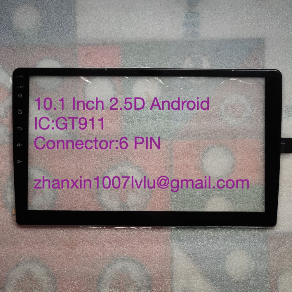 New 9 Inch 10.1 Inch 6 Pins 2.5D Touch Screen Glass Digitizer For Variety Android Car Radio Navigation cc2, cc2l, GT911