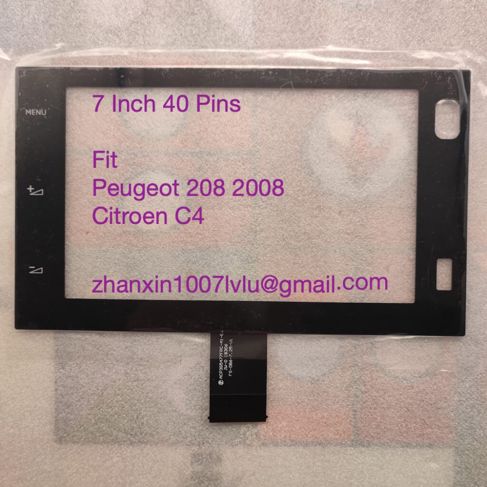 7 Inch 50 Pin Touch Screen PVC Digitizer For Peugeot 208 2008 Citroën C4 Lounge Car DVD Radio Player GPS Navigation
