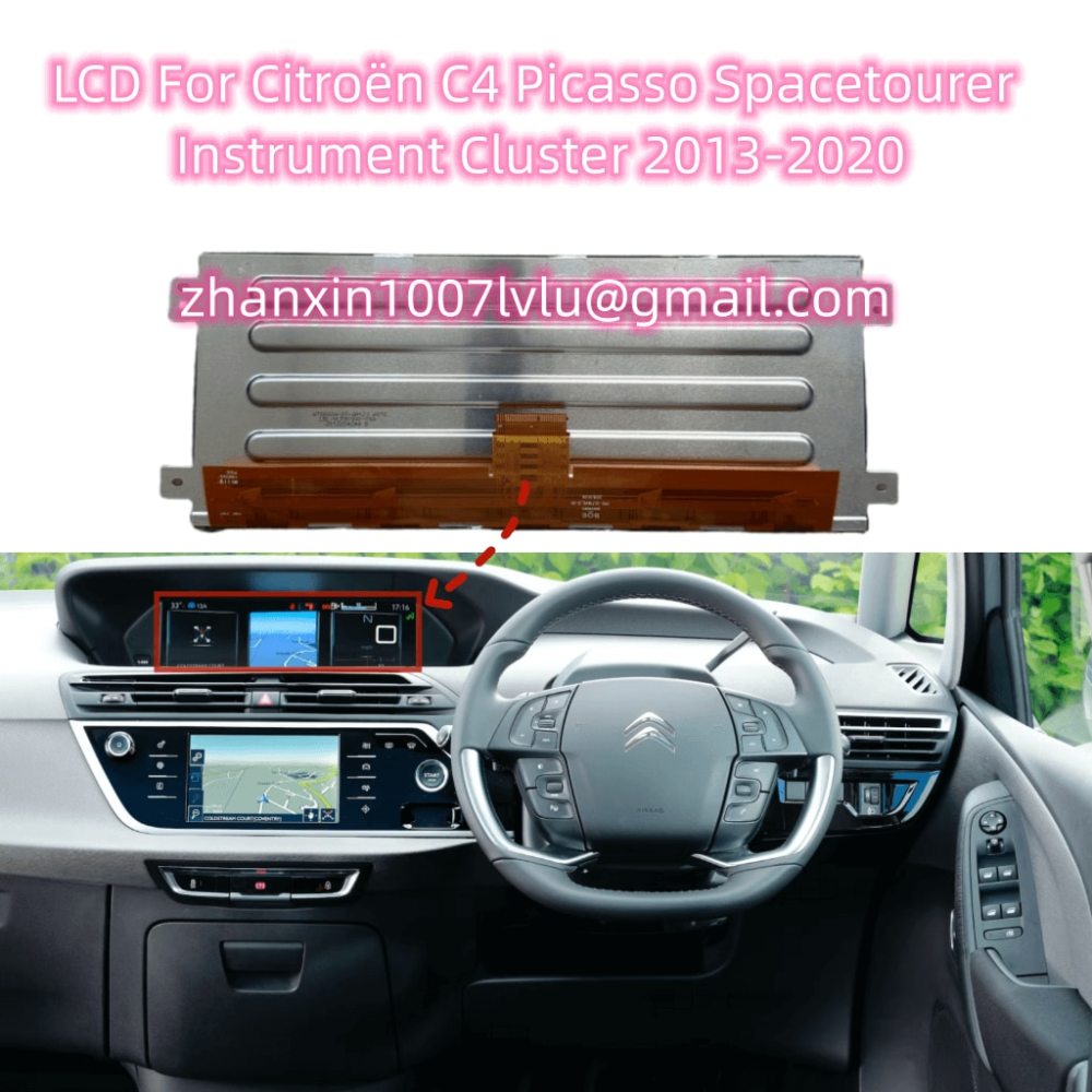 Original OEM 12.3 Inch LCD Display LLB123LT01 For Citroën C4 Picasso Spacetourer 2013-2020 Dashboard Instrument Cluster