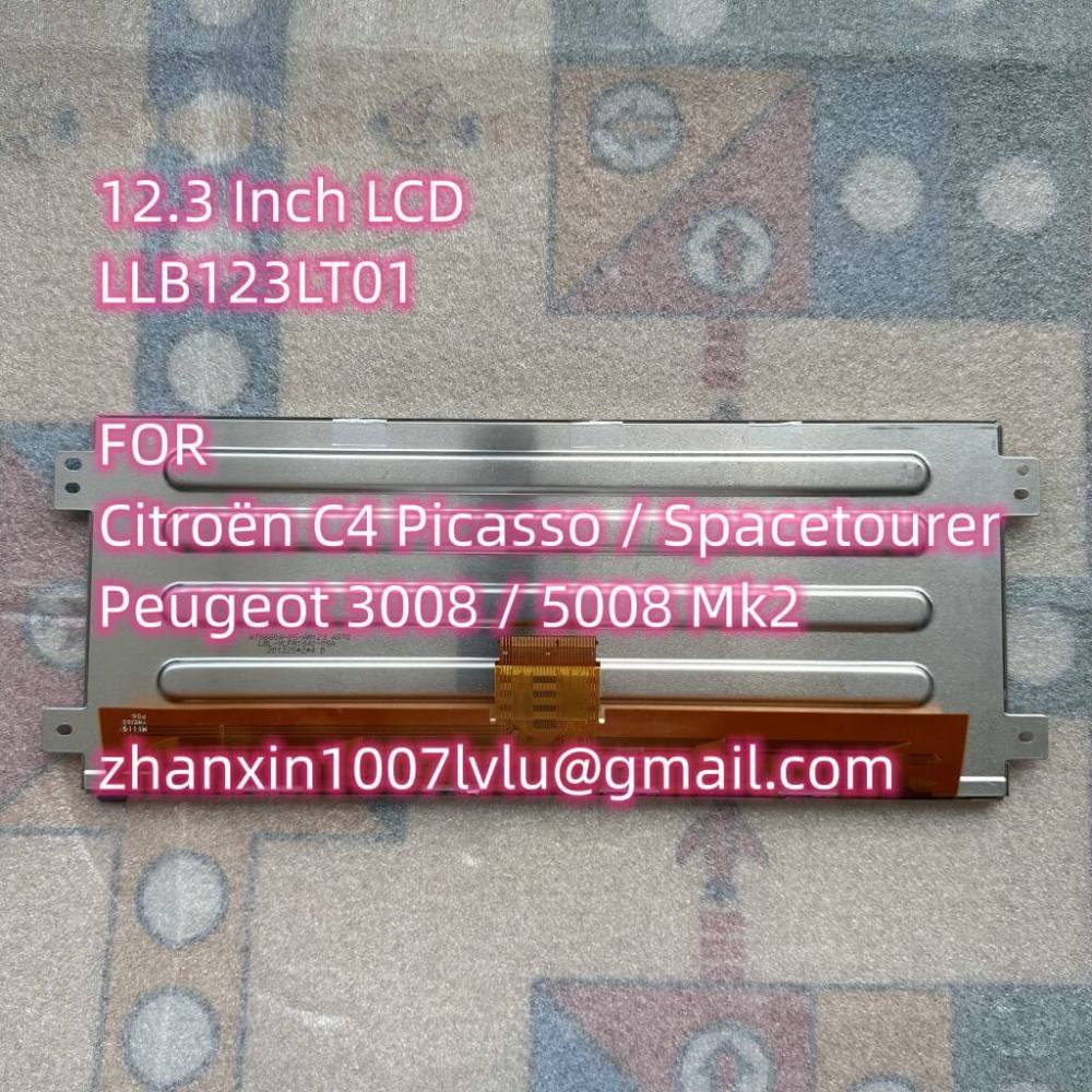 Original OEM 12.3 Inch LCD Display LLB123LT01 For Peugeot 3008 5008 MK2 2016-2023 Dashboard Instrument Cluster
