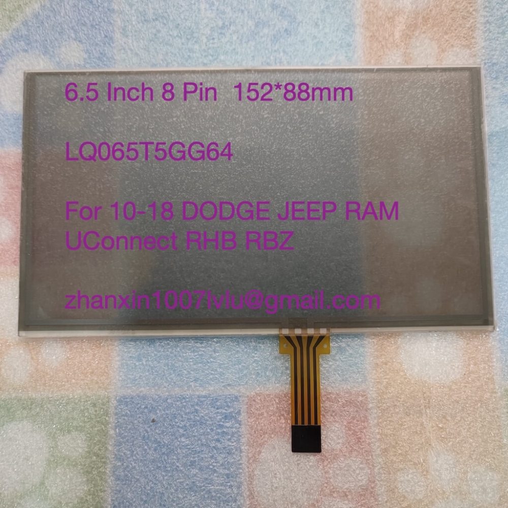 New 6.5 Inch Touch Screen Glass Digitizer LQ065T5GG64 For Uconnect RHB RBZ Car DVD Audio Multimedia Player Radio Navigation