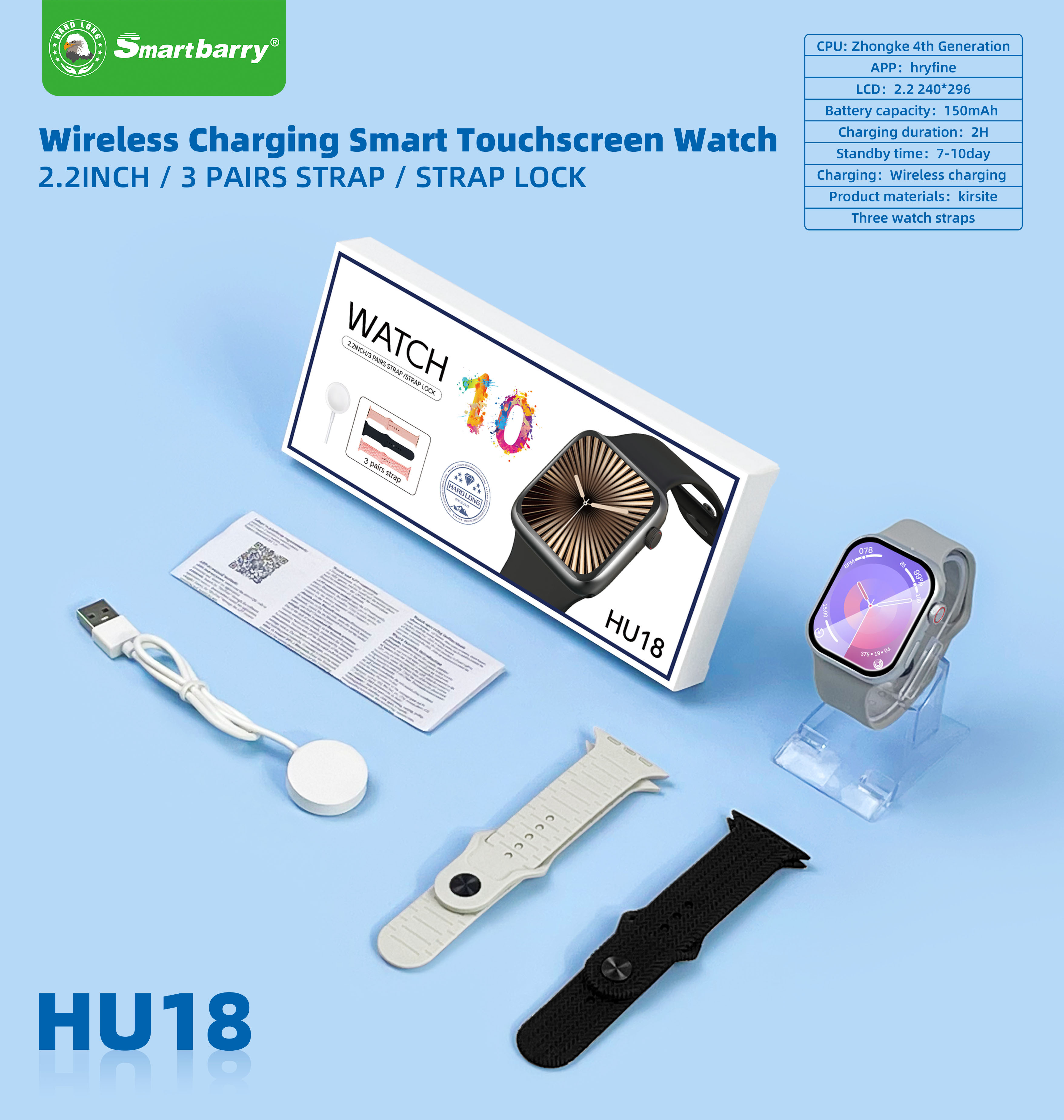 Smart Watch HU18,nodizz