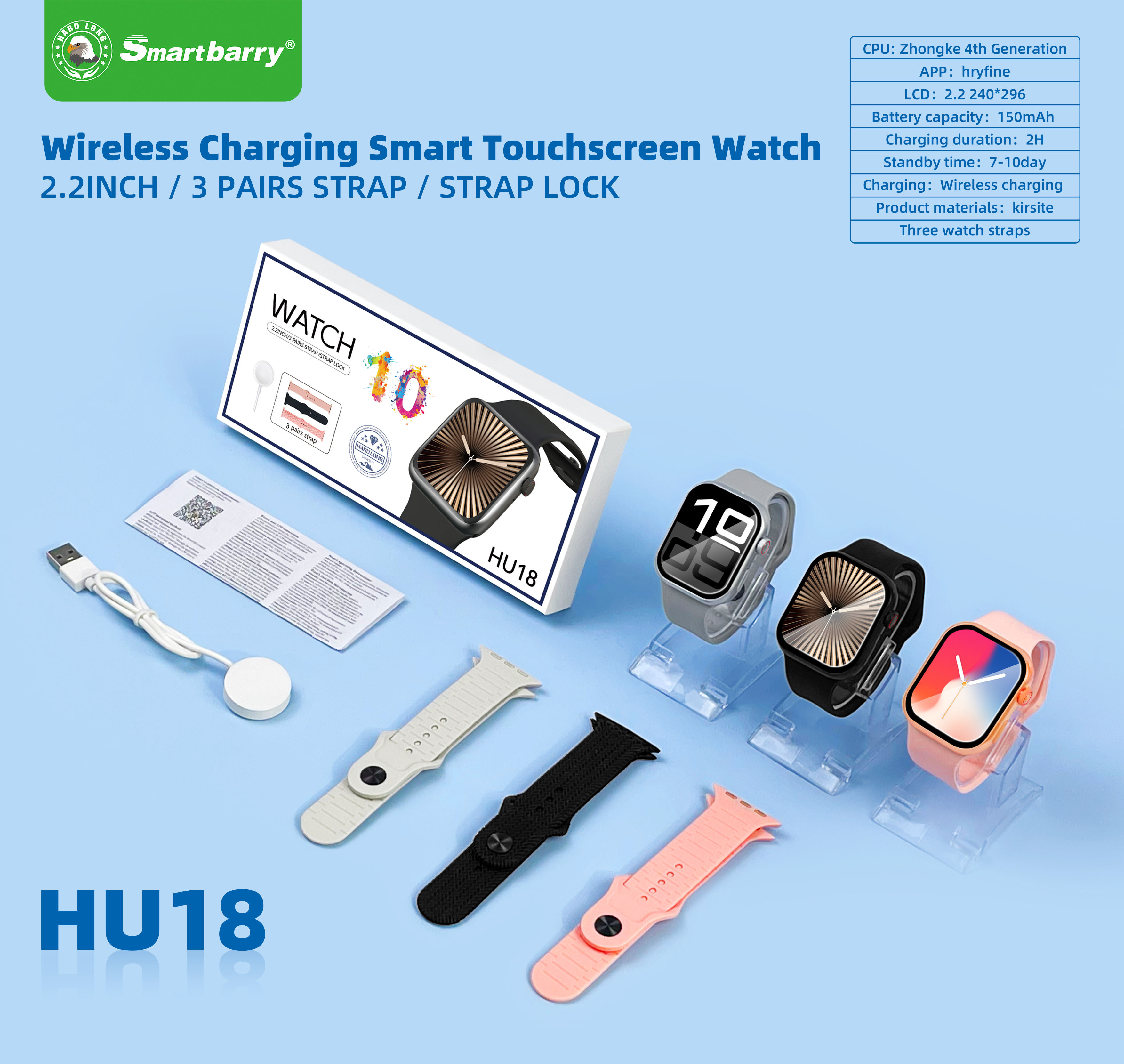 Smart Watch HU18,nodizz