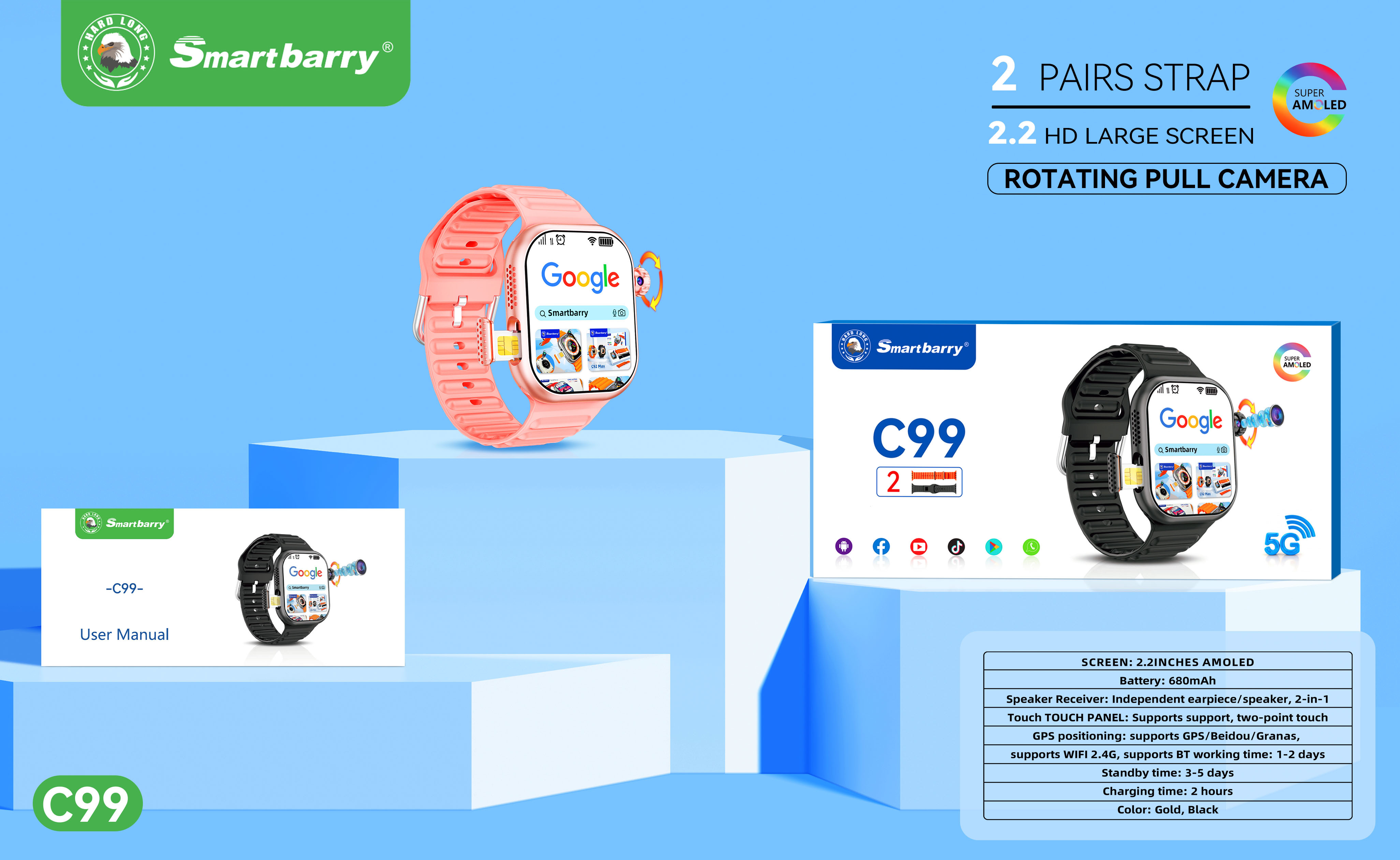4G card insertion smartwatch C99,nodizz